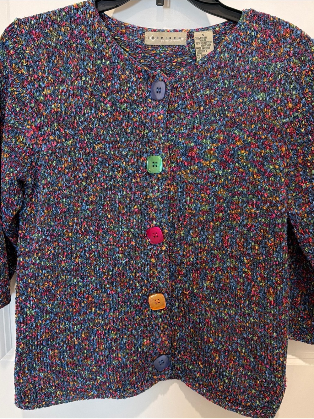 Vintage Inspired by Bellepointe Women’s Cardigan with Colorful Buttons